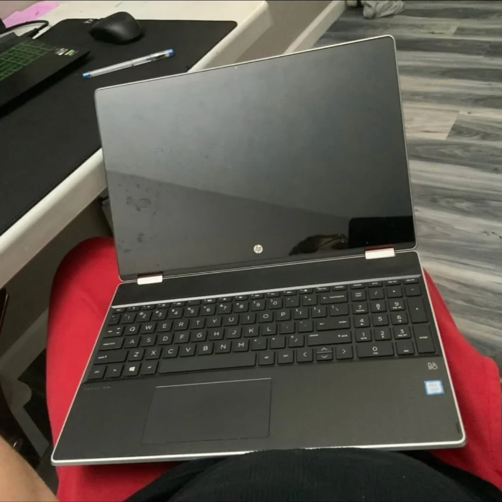 HP Silver and Black Laptop